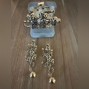Modern Panther Bracelet/Earring Set